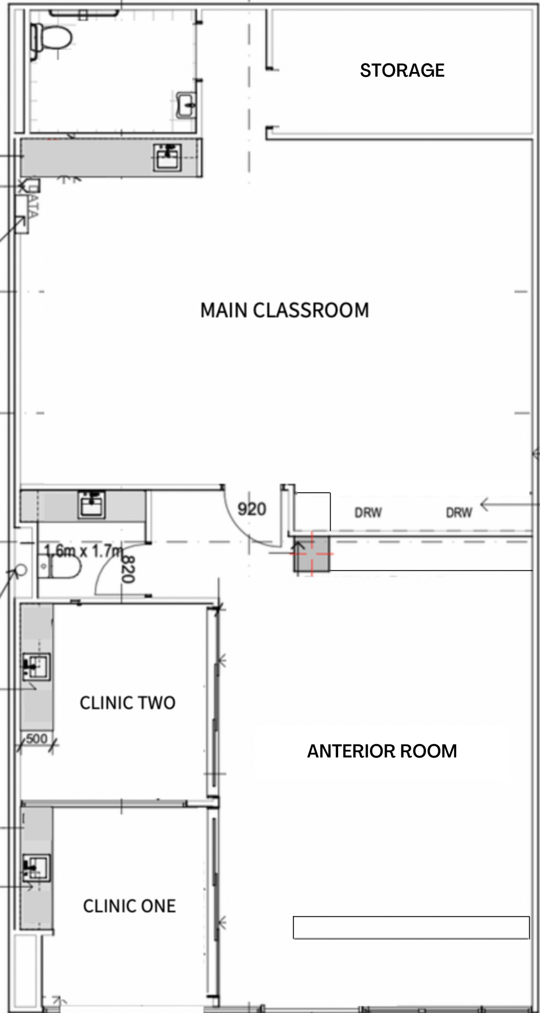 Floor plan of SkillsBox Clinical Space